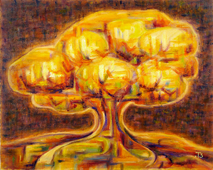 Die K&uuml;nstlerin Tosca Zaprianova, Wurzeln, 50/40 cm., Oil, Preis: EUR 225
